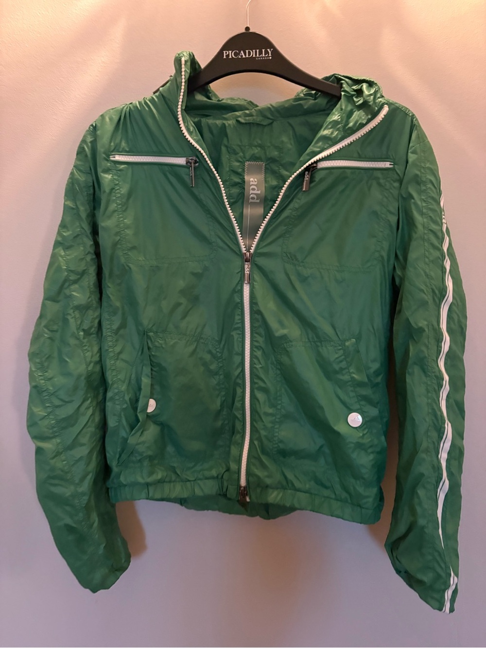 ADD Green Lightweight Hooded Jacket rain jacket